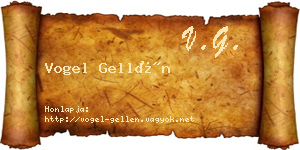 Vogel Gellén névjegykártya